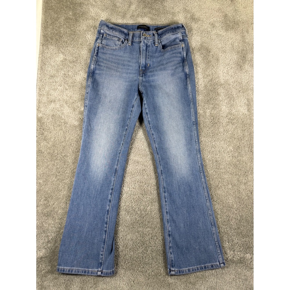 Banana Republic Premium Denim High-Rise Crop Boot Jeans Medium Wash 27